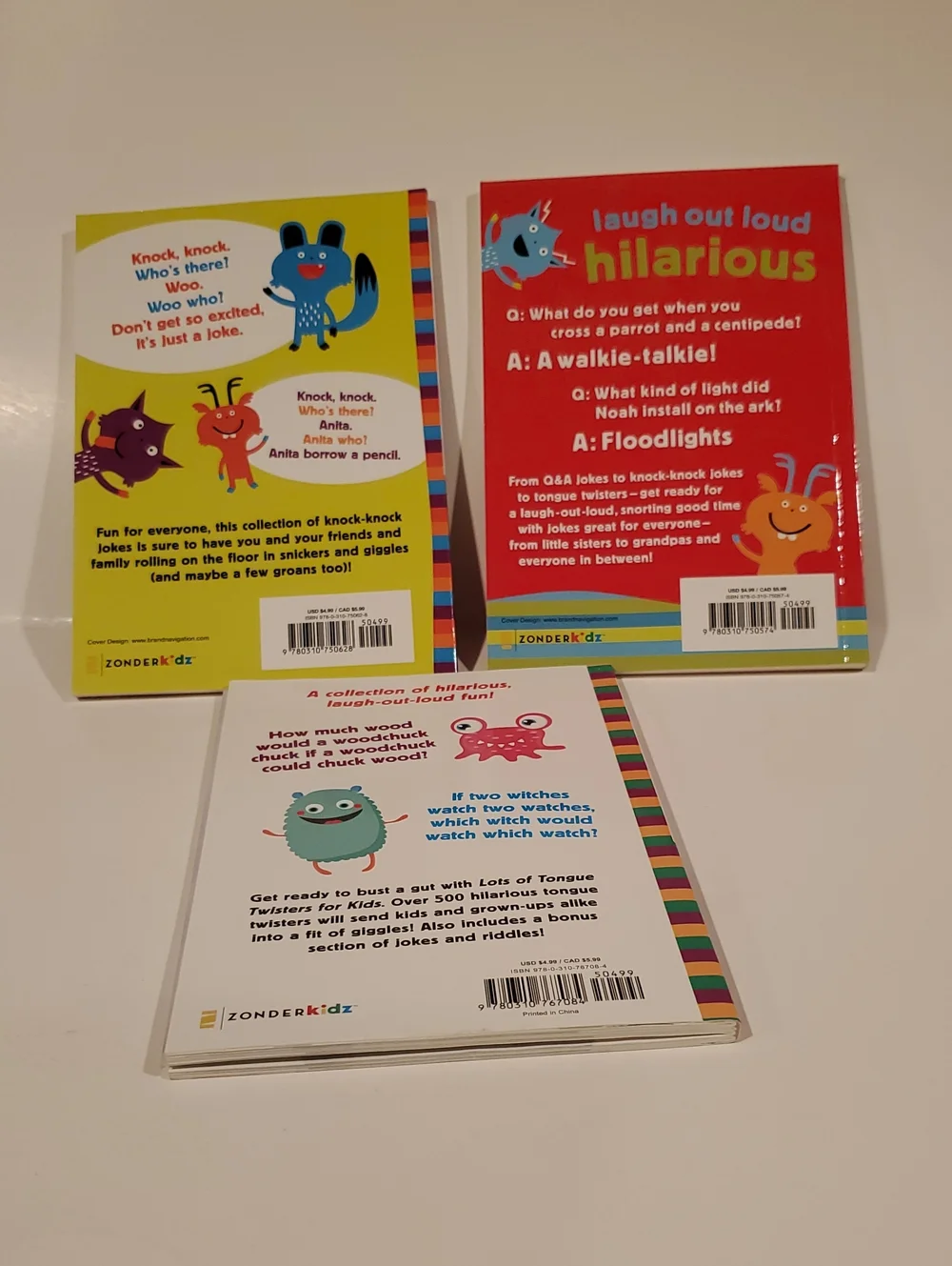Kids Joke & Tongue Twister 2 Books Set Paperback Preowned